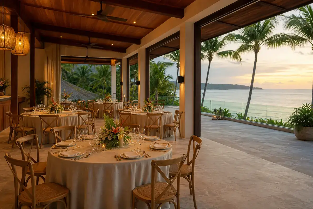  empty reception concept in an unnamed Boracay resort pavilion