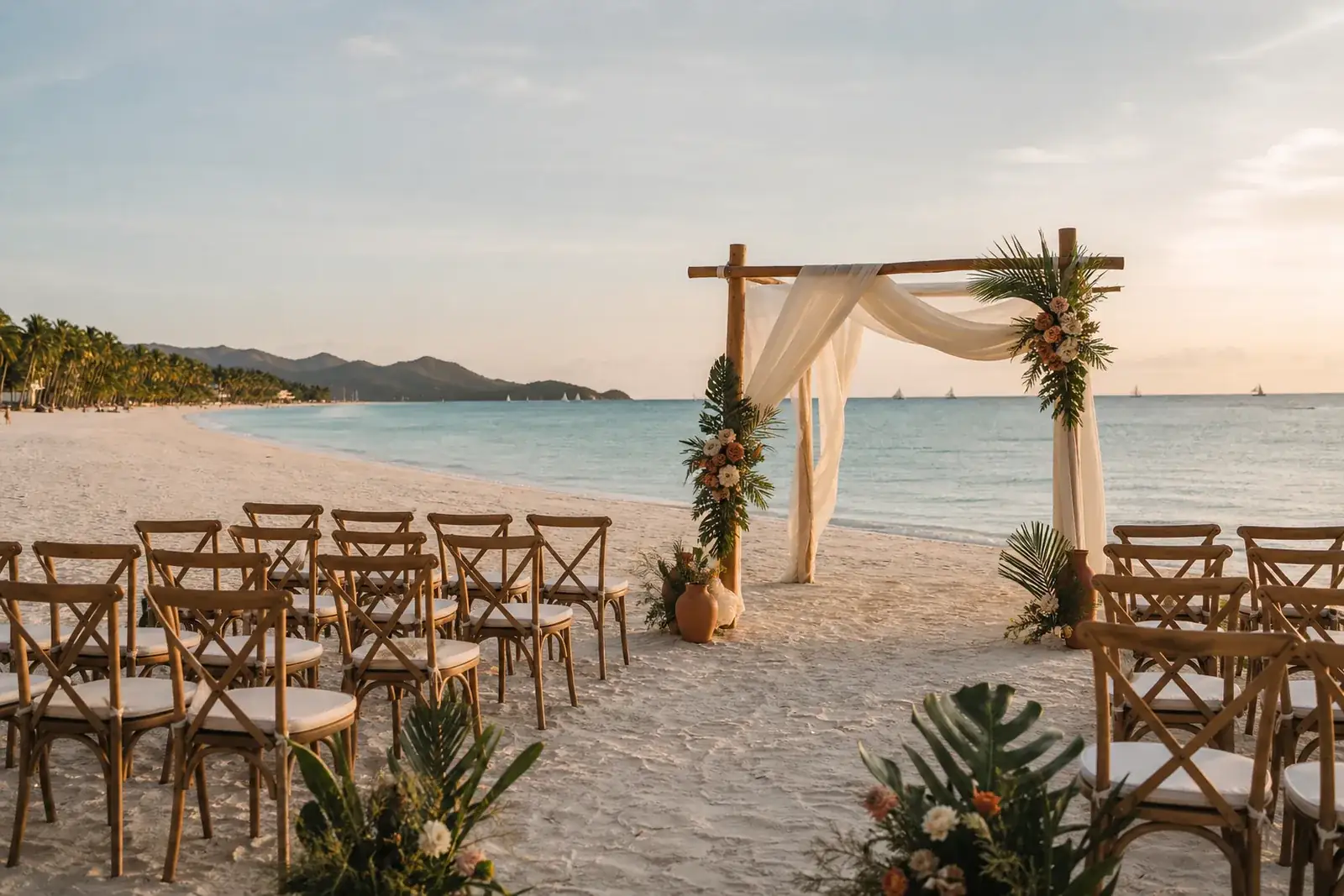  ceremony design concept on White Beach, Boracay, without identifiable clients