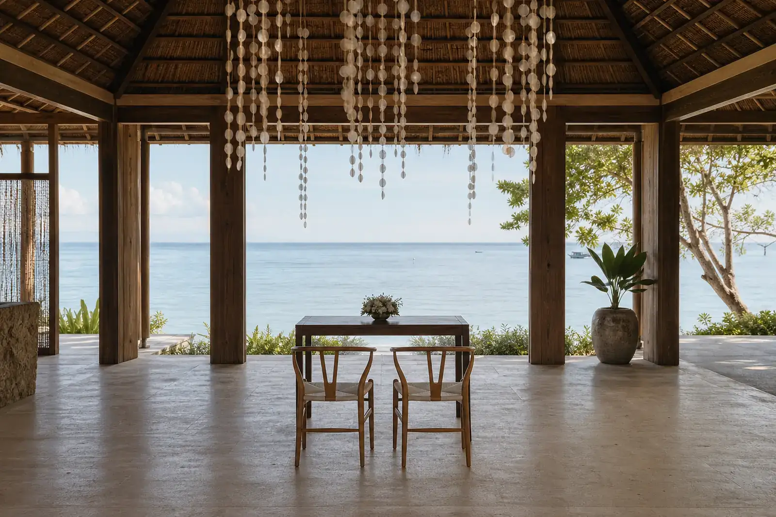 covered micro-elopement setting in a fictional Mactan pavilion