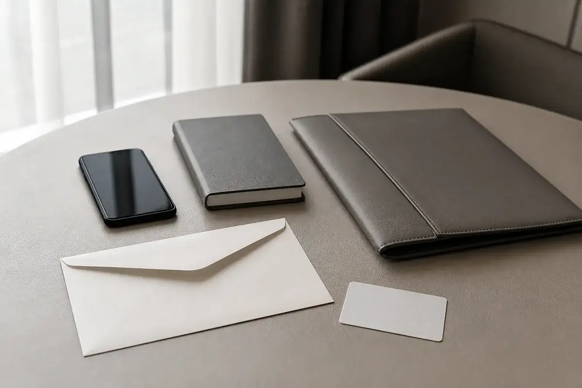  still life representing a confidential event-planning brief