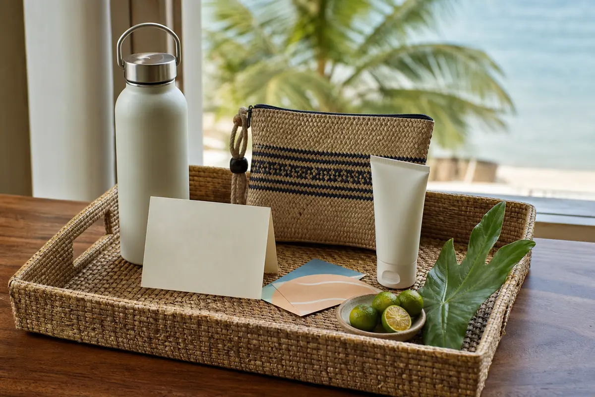  guest welcome kit concept for a Philippines island event