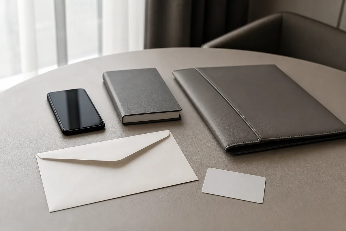 still life representing a confidential event-planning brief