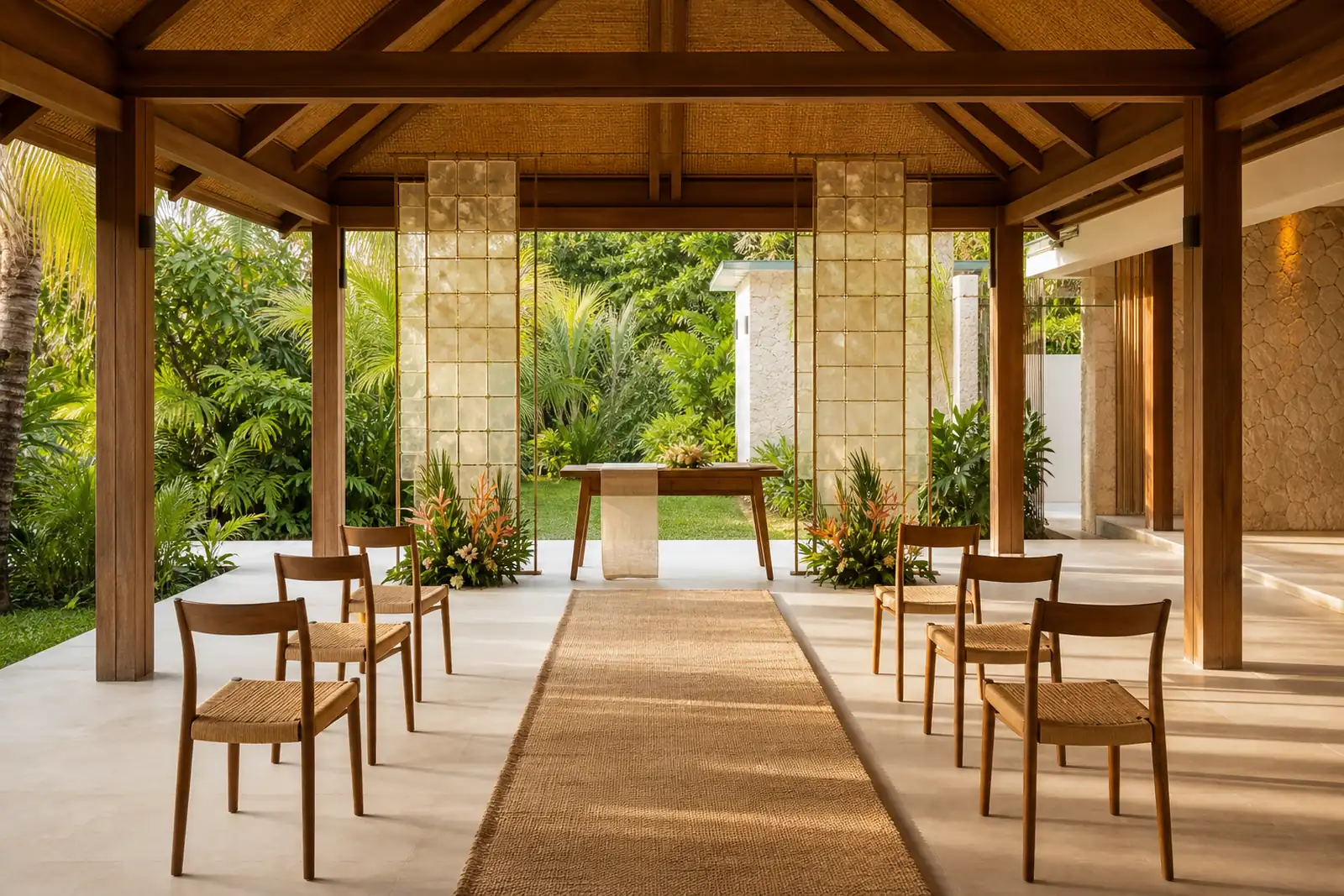 covered symbolic ceremony concept with capiz-inspired details on Panglao