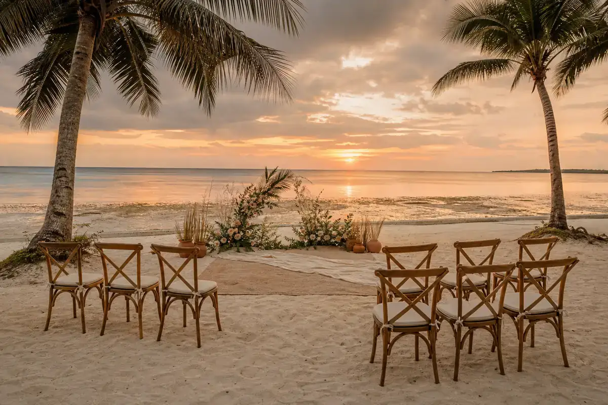 sunset ceremony concept near Doljo Beach, Panglao